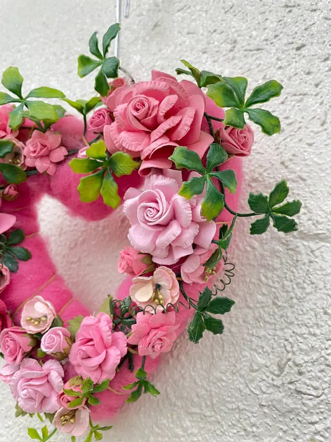 リース】 ハートリース ピンク・ピンク20cm | オランダの花と雑貨